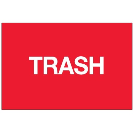 Bsc Preferred 2'' Circle - ''Trash'' Fluorescent Yellow Labels BUY00021192